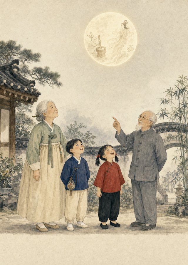 달 속의 두 이야기